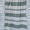 Cortinas rusticas Alpujarreñas beige con verde, aislante termica para puertas y ventanas
